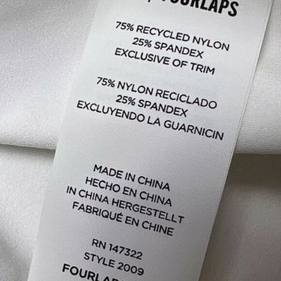 Four Laps Poise Longline Sports Bra size L White Adjustable Strap NWT - Picture 6 of 7